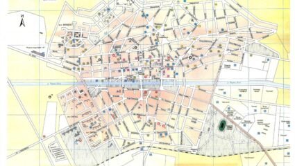 Карта на общината и град Попово