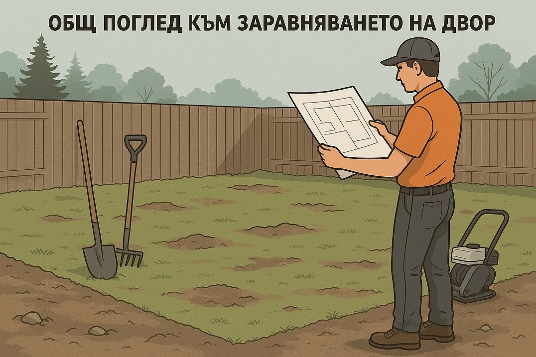 заравняване на двора